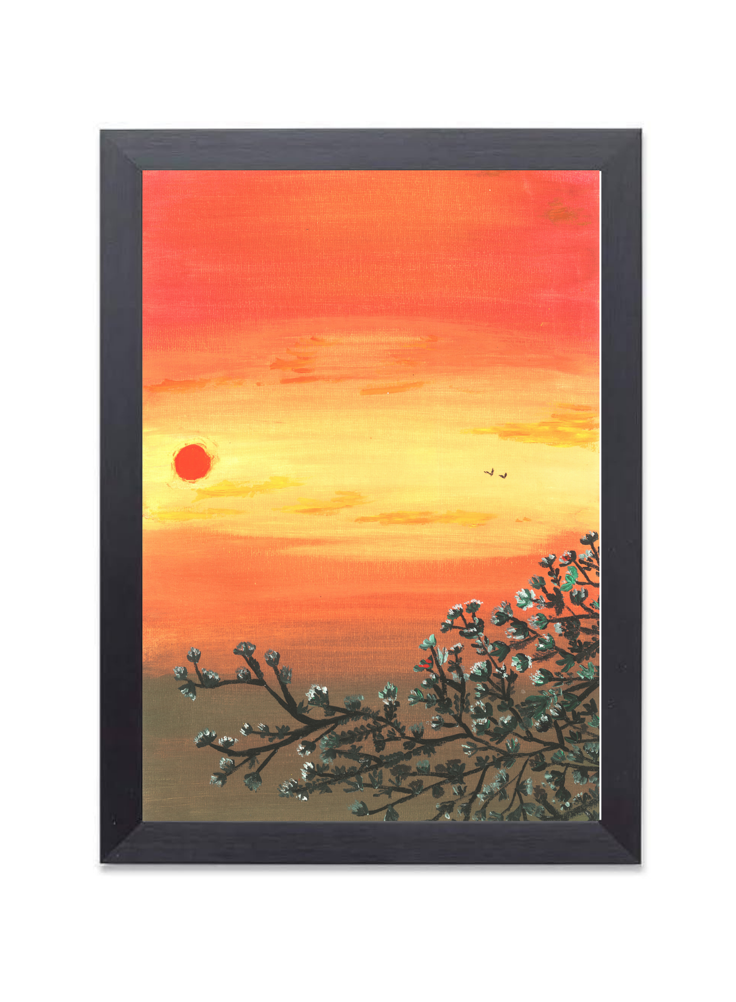 Radiant Sunset Glow - Warm and Inviting Wall Art Painting