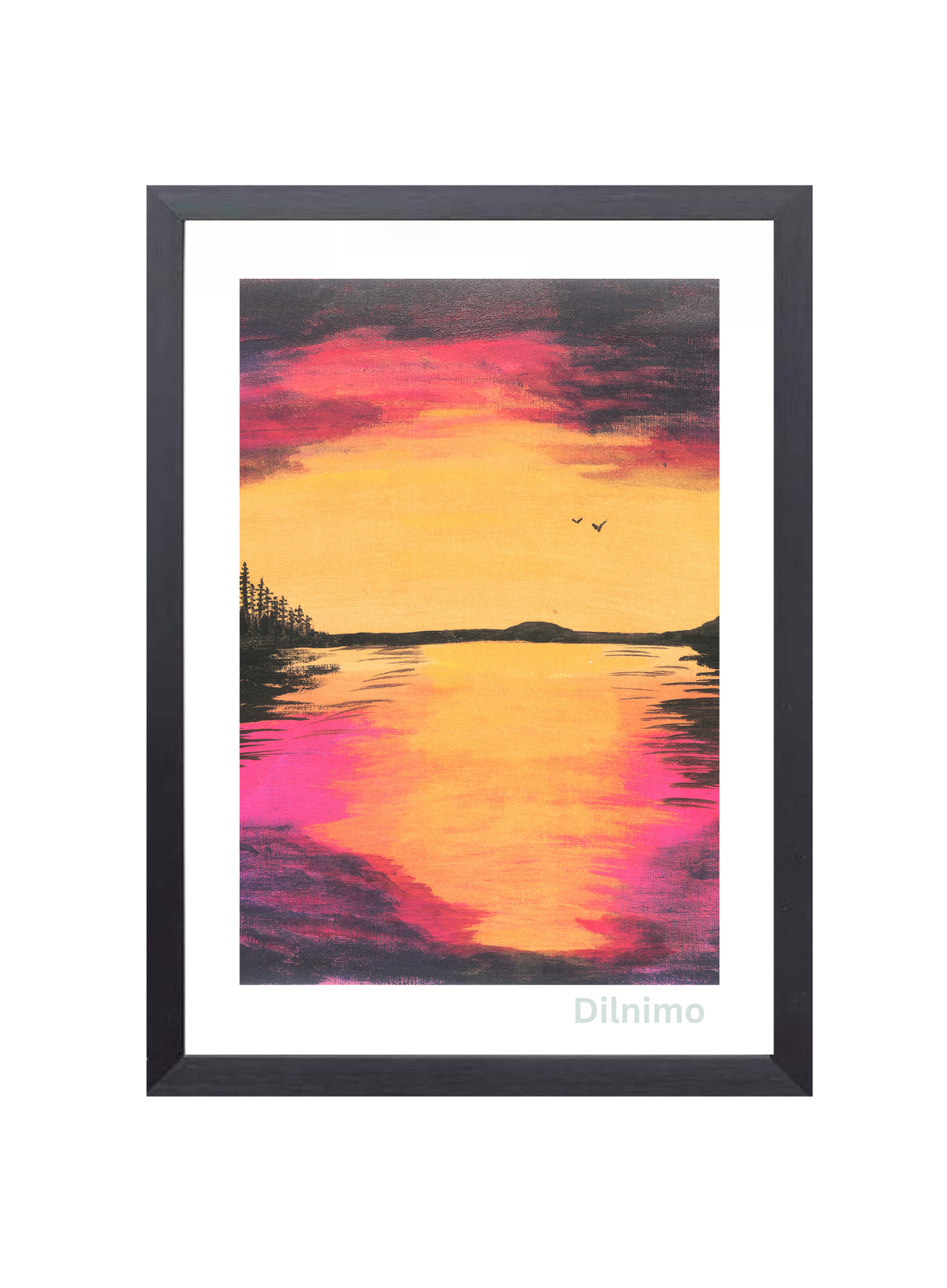 Golden Sunset Over Water - Serene Landscape