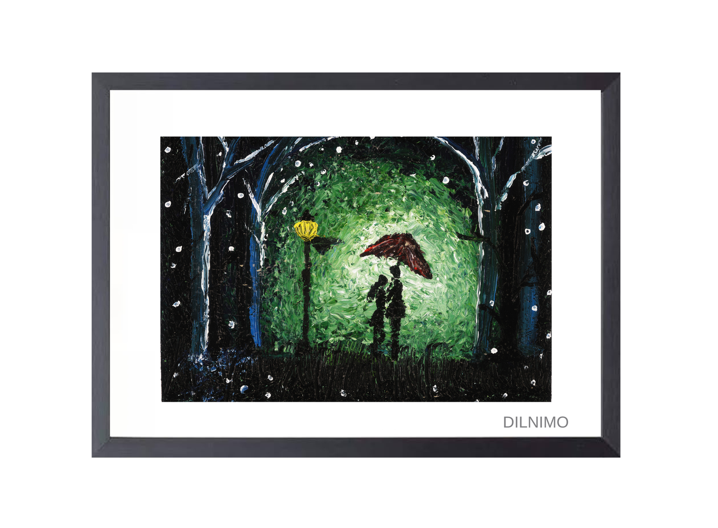 Secret Lovers | Romantic Night | Framed Painting