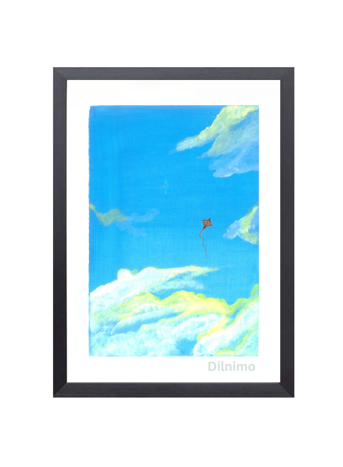 Serene Sky with Kite - Wall Art Original Painting