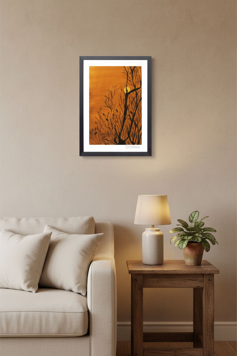 Serenity of Dusk - Original Painting Wall Art