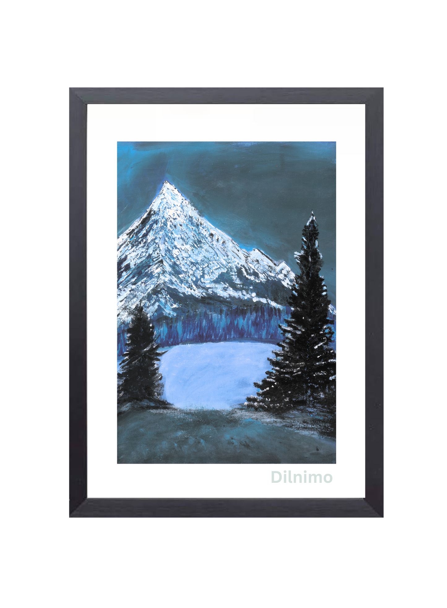 Snow Mountain Painting Print