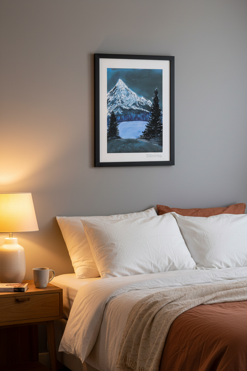 Snow-Capped Tranquility - Original Painting