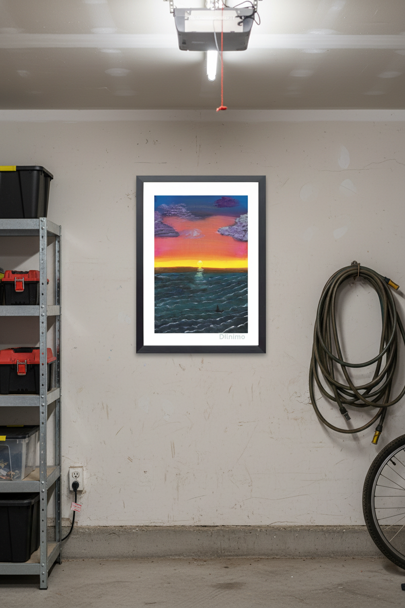 Tranquil Ocean Sunset - Peaceful Seascape Original Painting