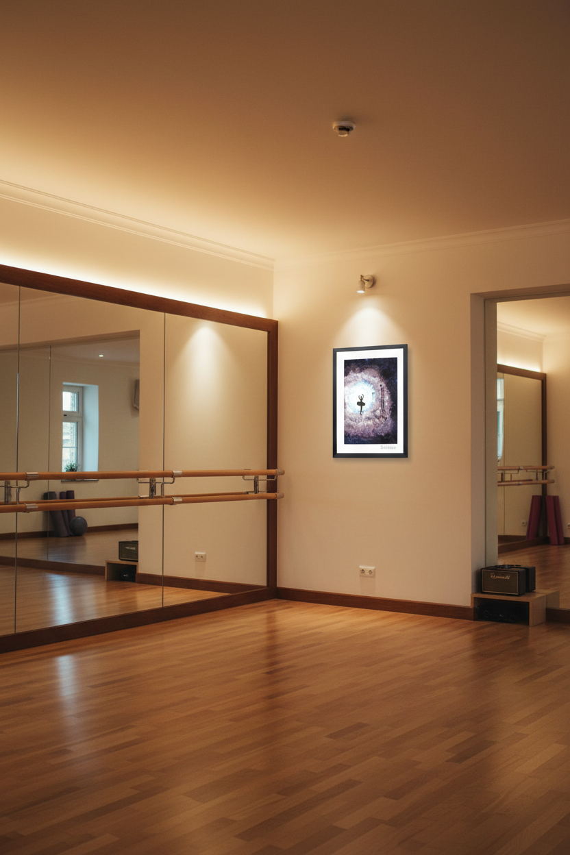 Twilight Ballerina Elegance - Graceful Dance | Framed Painting