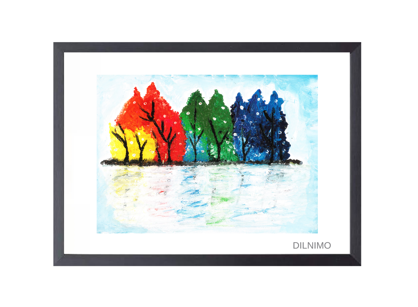 Vibrant Rainbow Forest